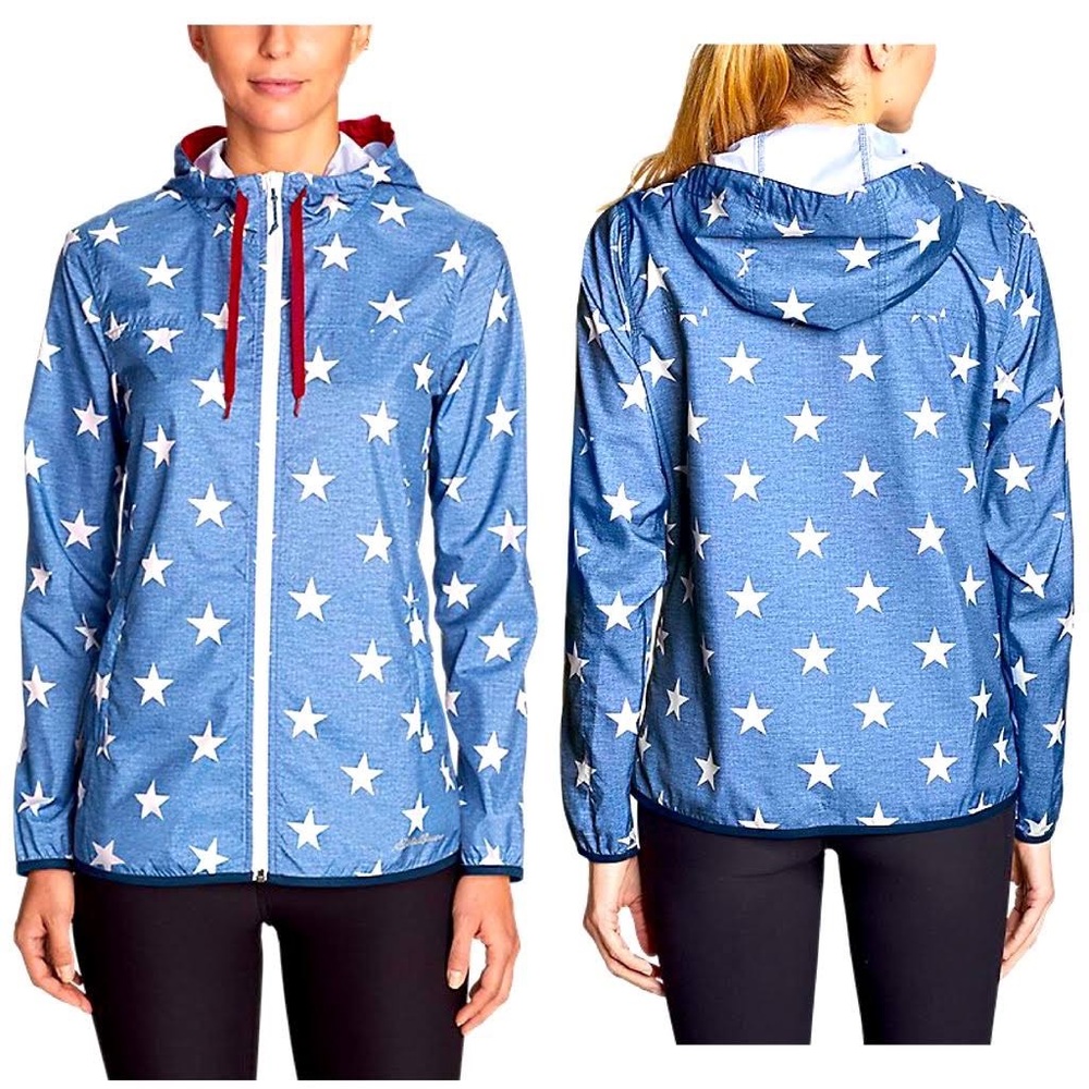 Patriotic American Windbreaker from Eddie Bauer Size XS